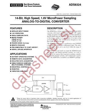 ADS8324E/2K5G4 datasheet  